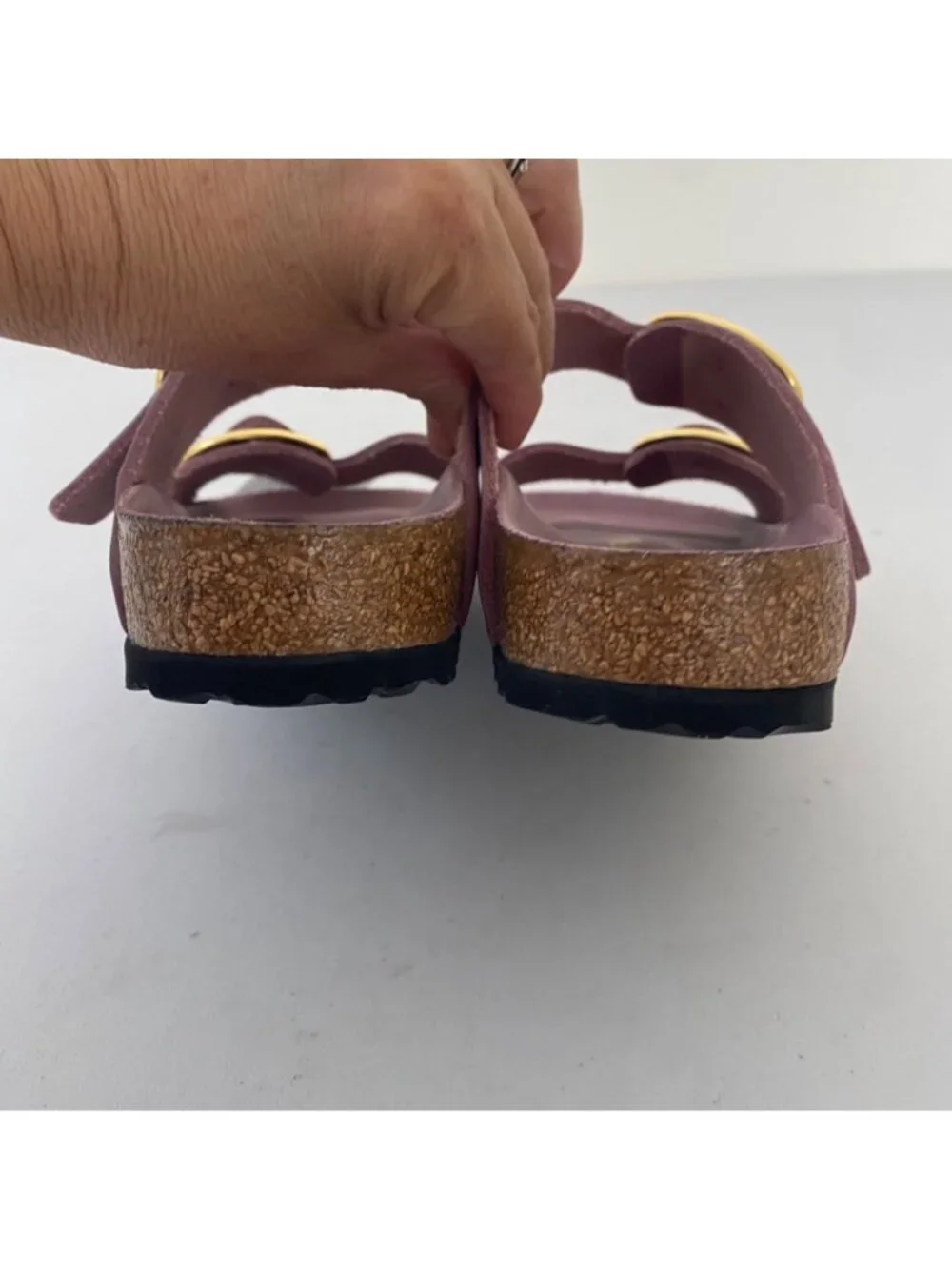 New Birkenstock *narrow* Arizona Big Buckle Sandals Slides Shoes Lavender - Picture 6 of 9